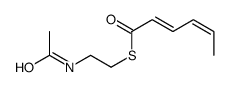 S-(2-acetamidoethyl) hexa-2,4-dienethioate结构式