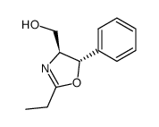 (4S)-2-Ethyl-5α-phenyl-2-oxazoline-4β-methanol结构式