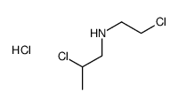 2-chloro-N-(2-chloroethyl)propan-1-amine,hydrochloride结构式
