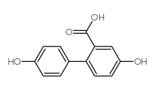 4, 4'-Dihydroxy-[1, 1'-biphenyl]-2-carboxylic acid Structure
