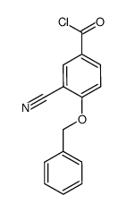 4-benzyloxy-3-cyanobenzoyl chloride Structure