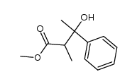 3-hydroxy-2-methyl-3-phenylbutyric acid methyl ester Structure