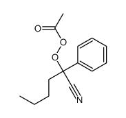 Peracetic acid 1-cyano-1-phenylpentyl ester结构式