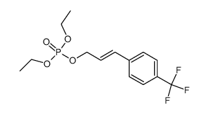 phosphoric acid diethyl ester 3-(4-trifluoromethylphenyl)allyl ester Structure