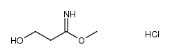 methyl 3-hydroxypropanimidate hydrochloride Structure