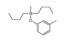 dibutyl-methyl-(3-methylphenoxy)silane Structure