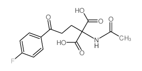 2-acetamido-2-[3-(4-fluorophenyl)-3-oxo-propyl]propanedioic acid结构式