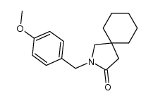2-(4-methoxybenzyl)-2-azaspiro[4.5]decan-3-one结构式