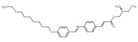 3-[4-[[[4-(癸氧基)苯基]亚甲基]氨基]苯基]-2-丙烯酸 (2S)-2-甲基丁酯结构式