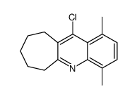 11-chloro-1,4-dimethyl-7,8,9,10-tetrahydro-6H-cyclohepta[b]quinoline结构式