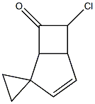 Spiro[bicyclo[3.2.0]hept-3-ene-2,1-cyclopropan]-7-one,6-chloro-,(1-alpha-,5-alpha-,6-bta-)- (9CI) Structure