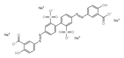tetrasodium 5,5'-[(2,2'-disulphonato[1,1'-biphenyl]-4,4'-diyl)bis(azo)]disalicylate picture