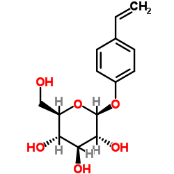 O-beta-D-吡喃葡萄糖苷对乙烯基苯酯结构式