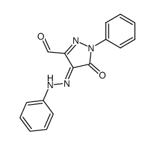 3-carboxaldehyde-1-phenyl-4,5-pyrazolinedione-4-phenylhydrazone Structure