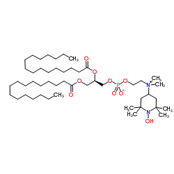 1,2-二棕榈酰基-sn-甘油-3-磷酸(速度)胆碱结构式