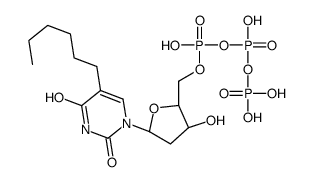 5-n-hexyl-2'-deoxyuridine triphosphate Structure