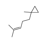 1-methyl-1-(4-methylpent-3-enyl)cyclopropane结构式