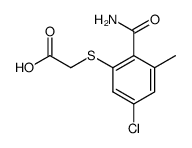 (2-carbamoyl-5-chloro-3-methyl-phenylsulfanyl)-acetic acid Structure