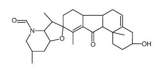 17,23β-Epoxy-3β-hydroxy-11-oxoveratraman-28-carbaldehyde Structure