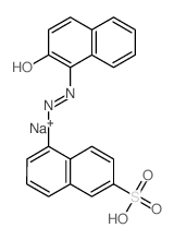 5-[2-(2-oxonaphthalen-1-ylidene)hydrazinyl]naphthalene-2-sulfonic acid Structure