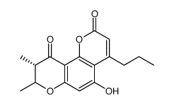 (9S)-5-hydroxy-8,9-dimethyl-4-propyl-8,9-dihydro-2H,10H-pyrano[2,3-f]chromene-2,10-dione结构式
