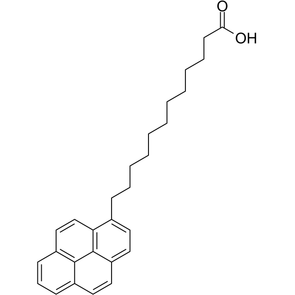 1-Pyrenedodecanoic acid Structure