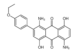 1,5-diamino-2-(4-ethoxyphenyl)-4,8-dihydroxyanthraquinone结构式