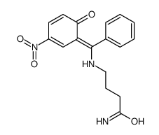 4-[[(3-nitro-6-oxocyclohexa-2,4-dien-1-ylidene)-phenylmethyl]amino]butanamide结构式
