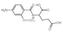 2-[(4-amino-2-methoxy-benzoyl)amino]pentanedioic acid结构式