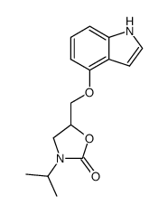 3-isopropyl-5-(4-indolyloxymethyl)-oxazolidin-2-one结构式