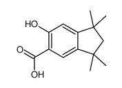 2,3-dihydro-6-hydroxy-1,1,3,3-tetramethyl-1H-indene-5-carboxylic acid结构式