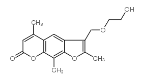 3-(2-羟基乙氧基甲基)-2,5,9-三甲基呋喃并[3,2-g]色烯-7-酮结构式