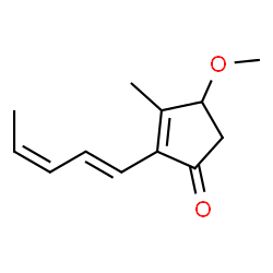 2-Cyclopenten-1-one,4-methoxy-3-methyl-2-(1,3-pentadienyl)-,(+)-(7CI) Structure