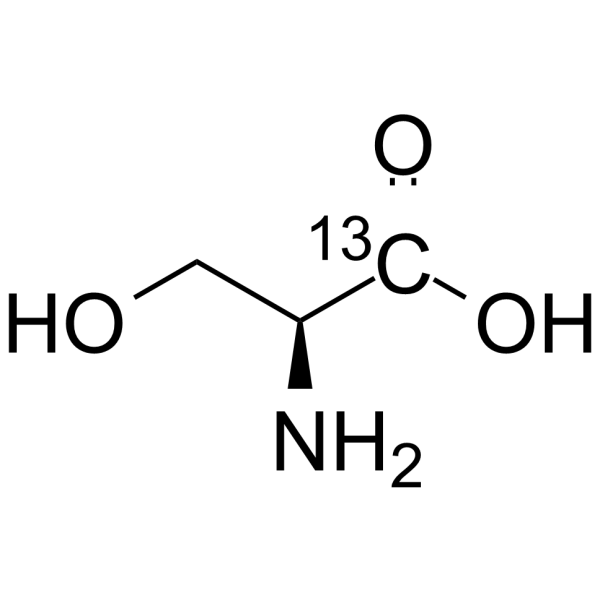 L-丝氨酸-1-13C结构式