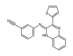 3-[(3-thiophen-2-ylquinoxalin-2-yl)amino]benzonitrile Structure
