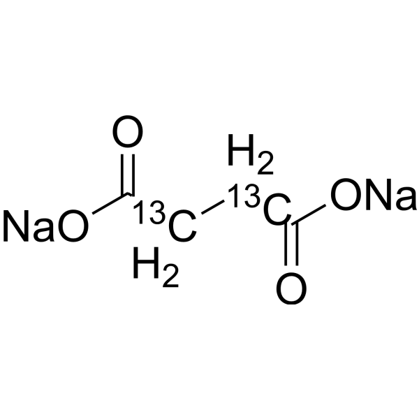 琥珀酸二钠-13C2结构式