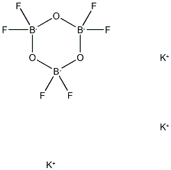 tripotassium hexafluorotri-μ-oxotriborate(3-) Structure