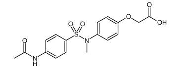 {4-[(4-乙酰氨基-苯磺酰基)-甲基-氨基]-苯氧基}-乙酸结构式