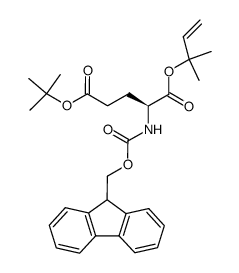 Fmoc-Glu(t-Bu)-1,1-dimethylallyl ester Structure