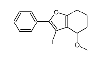 3-iodo-4-methoxy-2-phenyl-4,5,6,7-tetrahydro-1-benzofuran Structure