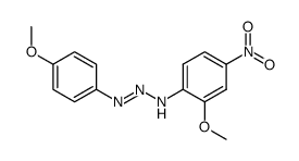 3-(2-methoxy-4-nitrophenyl)-1-(4-methoxyphenyl)triaz-1-ene结构式