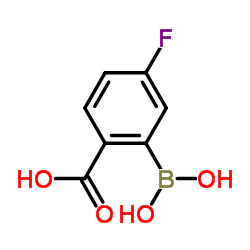 2-borono-4-fluorobenzoic acid Structure