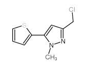 3-(氯甲基)-1-甲基-5-噻吩-2-基-1H-吡唑结构式