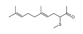 (E)-6,10-dimethyl-3-methylsulfanyl-undeca-5,9-dien-2-one结构式