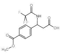 3-[4-(甲氧基羰基)苯基]-3-[(2,2,2-四氟乙酰基)氨基]丙酸结构式