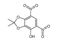 2,2-dimethyl-5,7-dinitro-1,3-benzodioxol-4-ol结构式