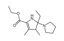 2'-Ethyl-3',4'-dimethyl-2,3,4,5,2',3'-hexahydro-1'H-[1,2']bipyrrolyl-5'-carboxylic acid ethyl ester结构式