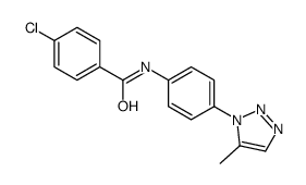 4-chloro-N-[4-(5-methyltriazol-1-yl)phenyl]benzamide结构式