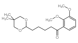 2',3'-DIMETHOXY-5-(5,5-DIMETHYL-1,3-DIOXAN-2-YL)VALEROPHENONE结构式