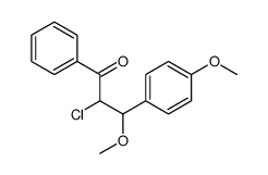 2-chloro-3-methoxy-3-(4-methoxyphenyl)-1-phenylpropan-1-one结构式